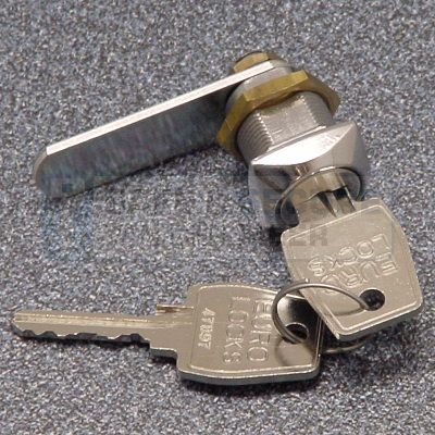 Eurolocks automatencilinder type 0802-53, gelijksluitend 180º draaiend, (L=20 mm.), ZONDER SLUITLIP 
