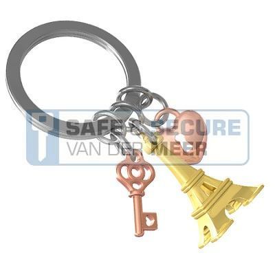 Metalmorphose sleutelhanger eiffeltoren (goudkleurig) 