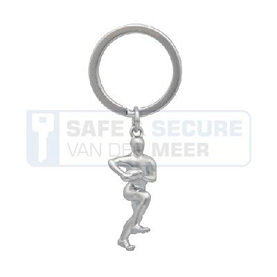 Metalmorphose sleutelhanger rugbyer in zilverkleur, UITLOPEND ARTIKEL! 