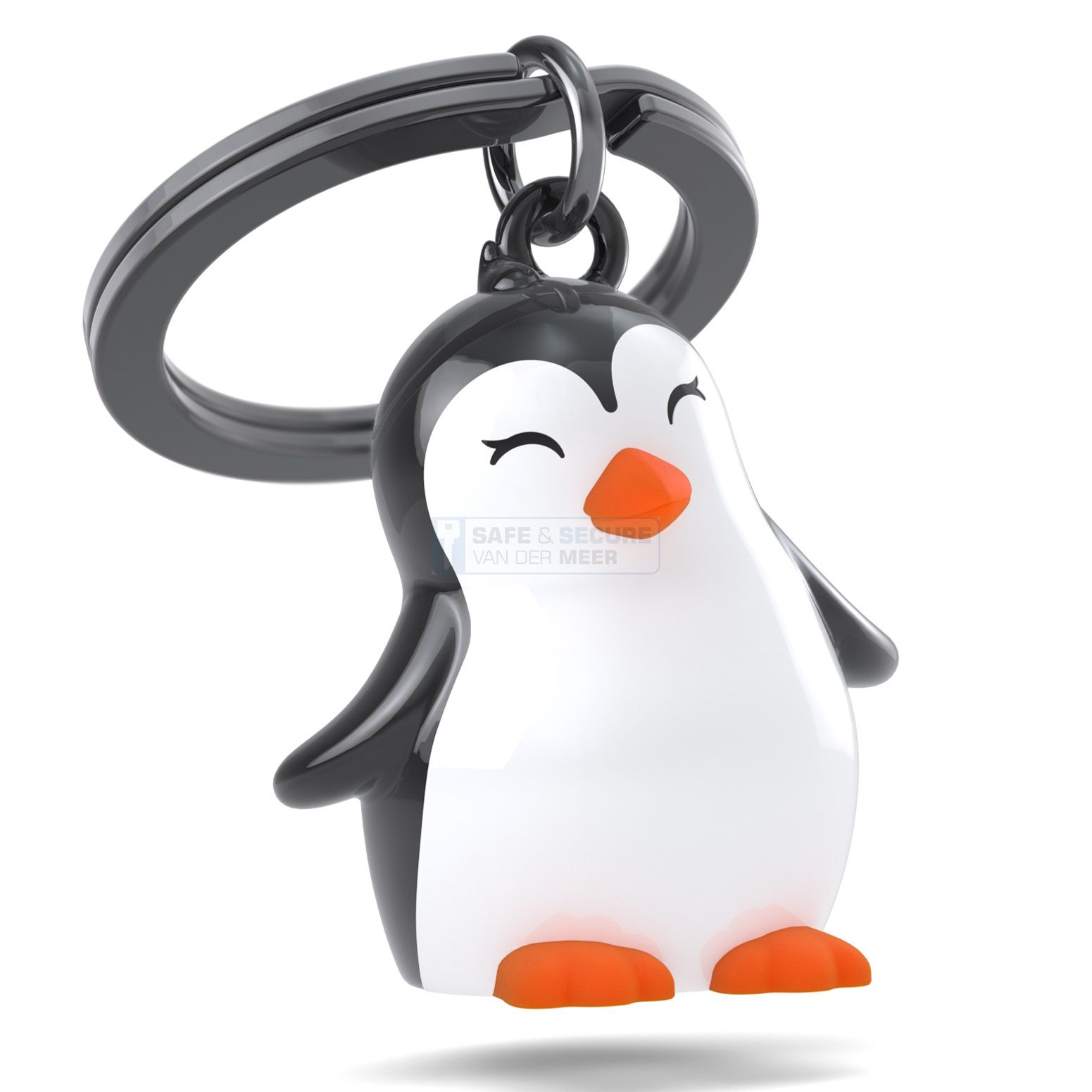 Metalmorphose sleutelhanger pinguin  