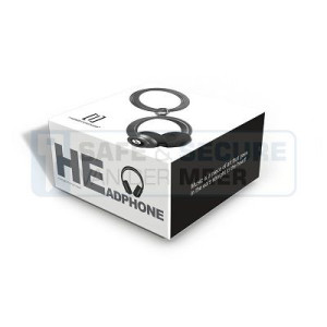 Metalmorphose sleutelhanger hoofdtelefoon in zwart 
