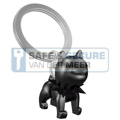 Metalmorphose sleutelhanger bulldog Zwart zwart 