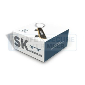 Metalmorphose sleutelhanger zwart skateboard  