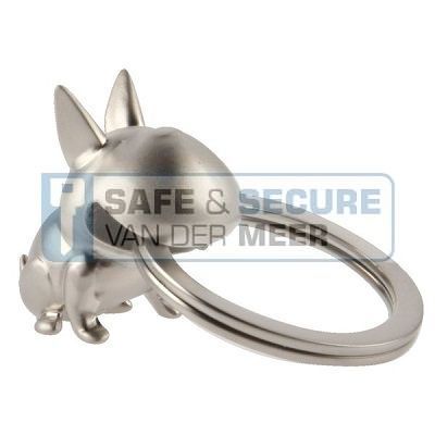 Metalmorphose sleutelhanger bully zilverkleurig, 